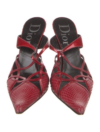 Christian Dior Snakeskin Mules