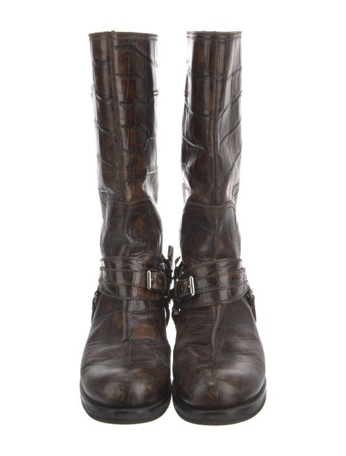 Christian Dior Leather Moto Boots