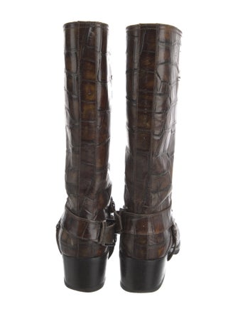 Christian Dior Leather Moto Boots