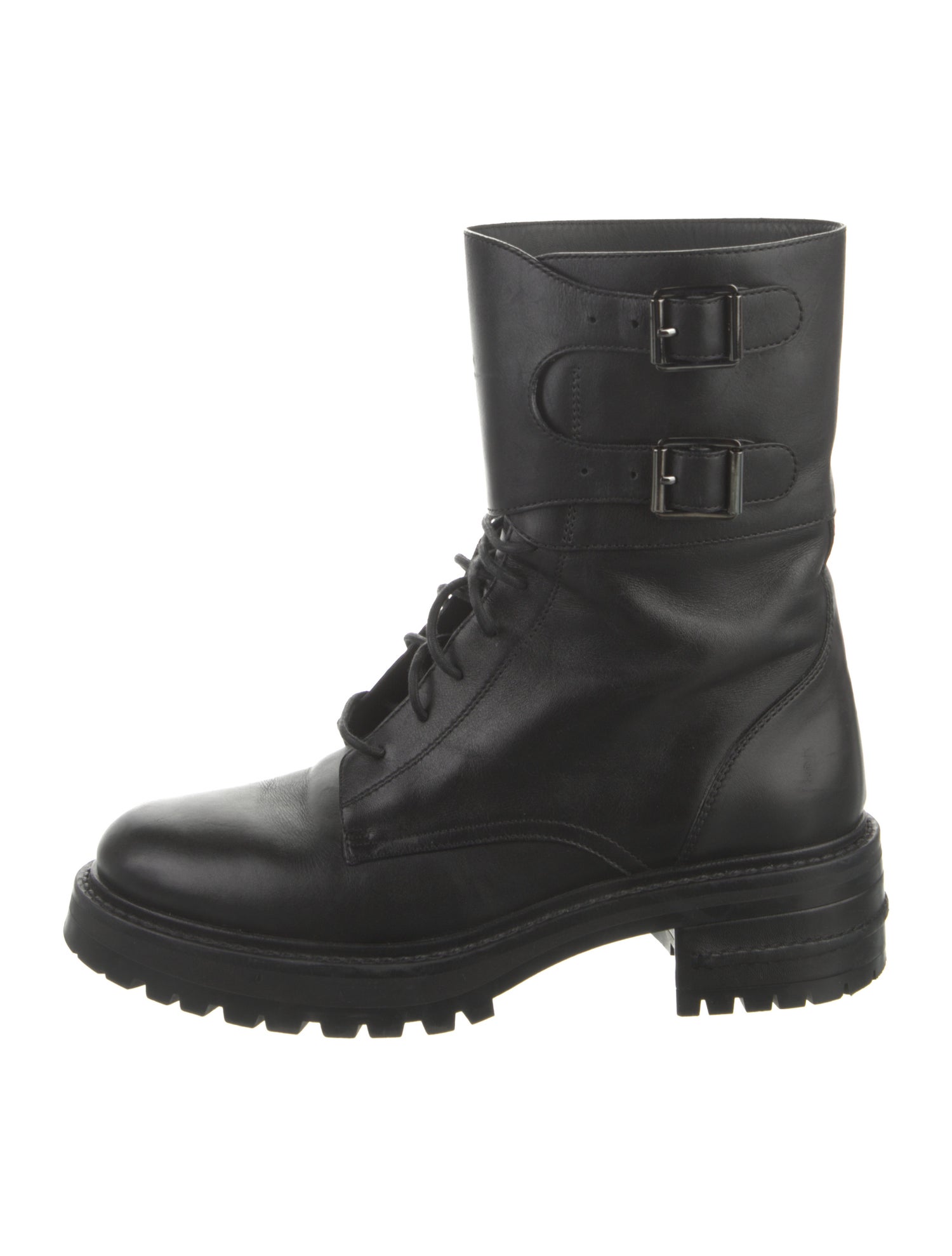 Christian Dior Leather Combat Boots