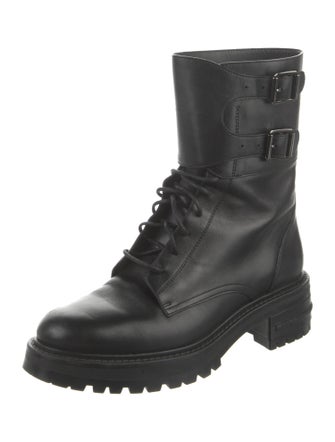 Christian Dior Leather Combat Boots