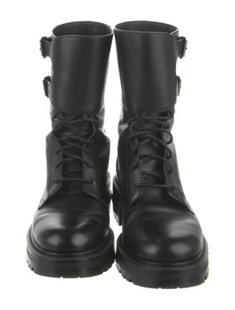 Christian Dior Leather Combat Boots