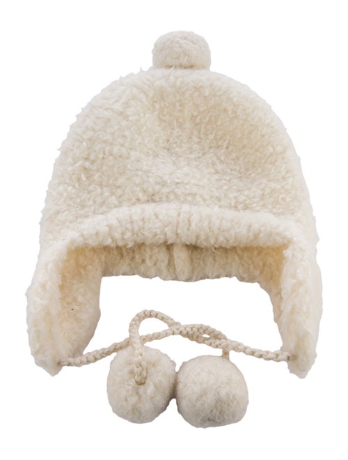 Christian Dior Wool Embroidered Bee Pom-Pom Beanie