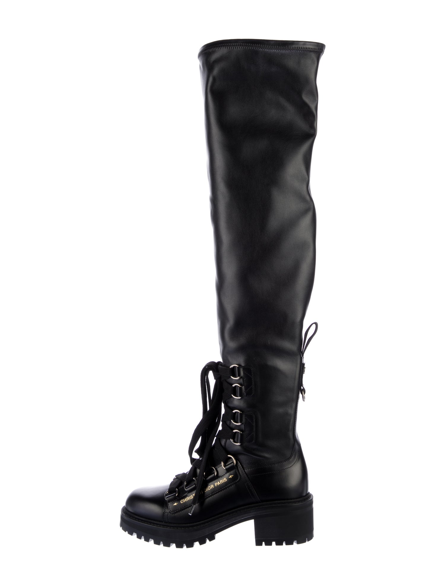Christian Dior Leather Combat Boots