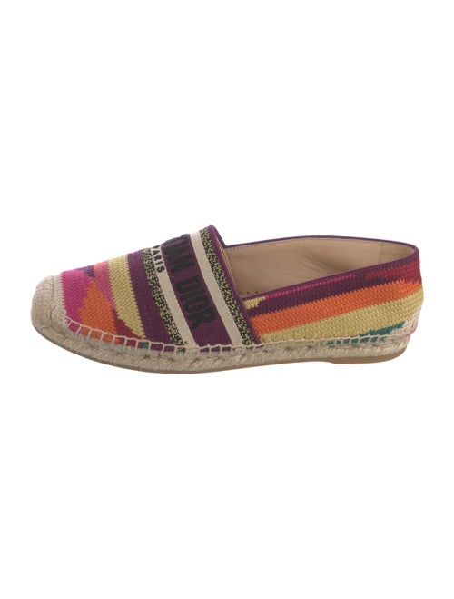 Christian Dior Printed Whipstitch Trim Espadrilles