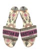 Christian Dior Canvas Printed Slides