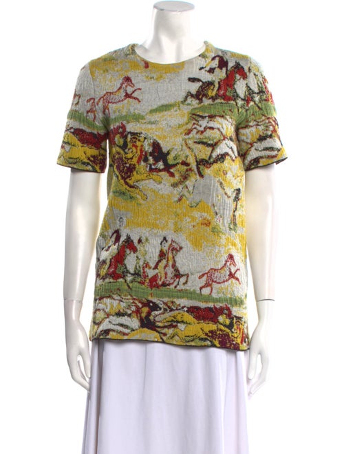 Christian Dior Printed Crew Neck T-Shirt