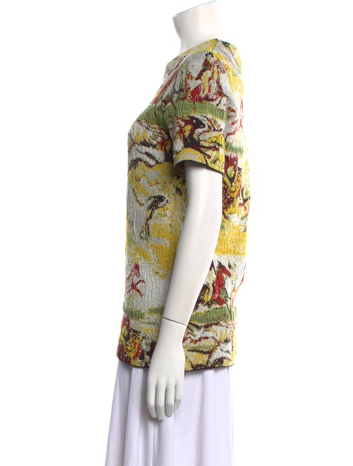 Christian Dior Printed Crew Neck T-Shirt