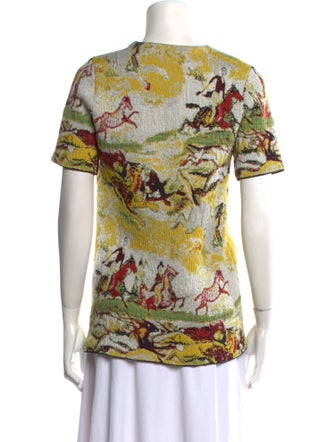 Christian Dior Printed Crew Neck T-Shirt