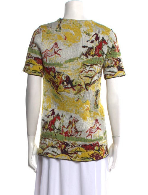 Christian Dior Printed Crew Neck T-Shirt