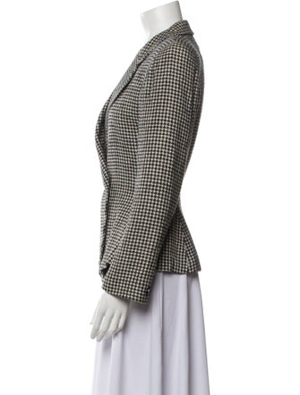 Christian Dior Houndstooth Print Blazer