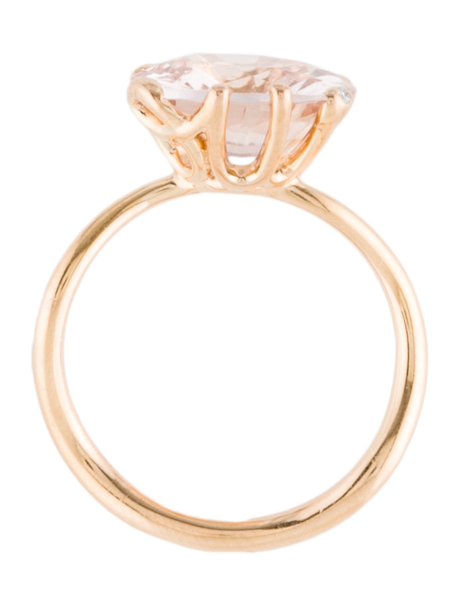Christian Dior 18K Morganite & Diamond Oui Cocktail Ring