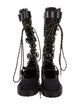 Christian Dior Neoprene Cutout Accent Combat Boots