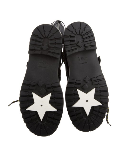 Christian Dior Neoprene Cutout Accent Combat Boots