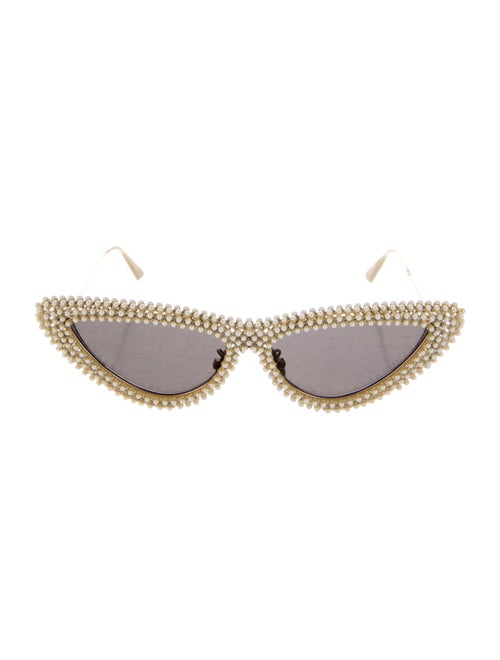 Christian Dior Faux Pearl Accents Cat-Eye Sunglasses