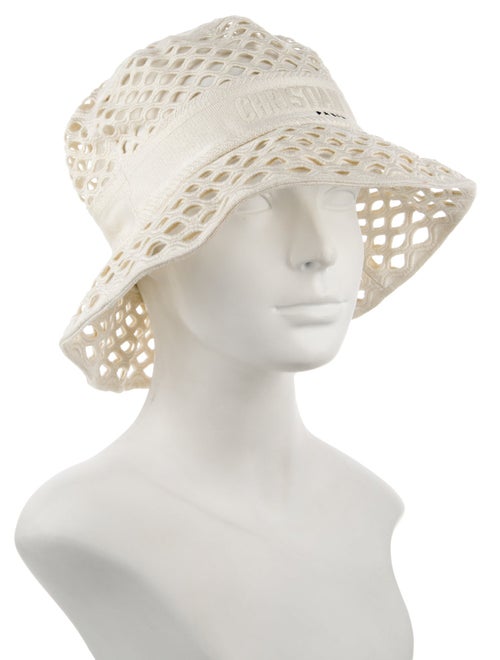 Christian Dior Open woven knit bucket hat