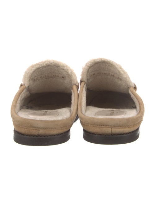 Christian Dior Suede Fur Trim Mules