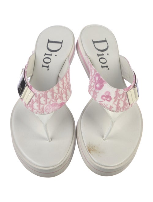 Christian Dior Diorissimo Pattern Slides