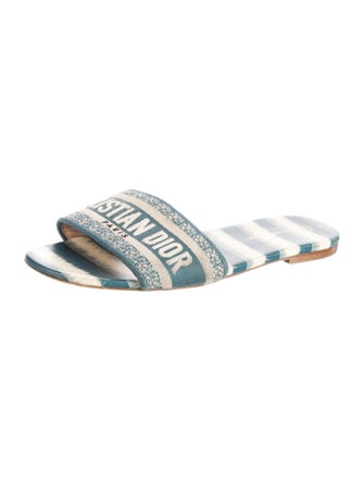 Christian Dior Dway Canvas Slides