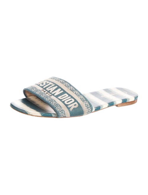 Christian Dior Dway Canvas Slides