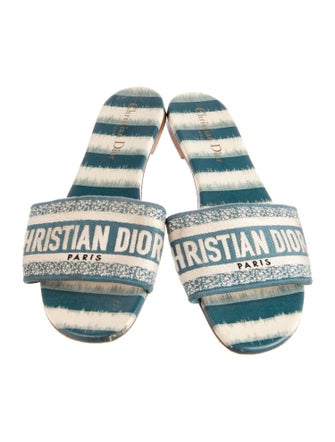Christian Dior Dway Canvas Slides