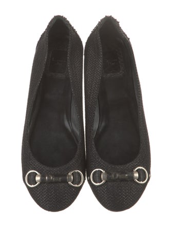 Christian Dior Raffia Ballet Flats