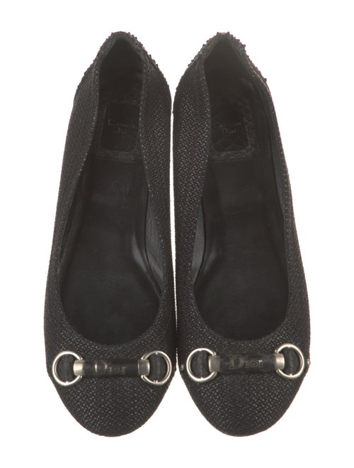 Christian Dior Raffia Ballet Flats