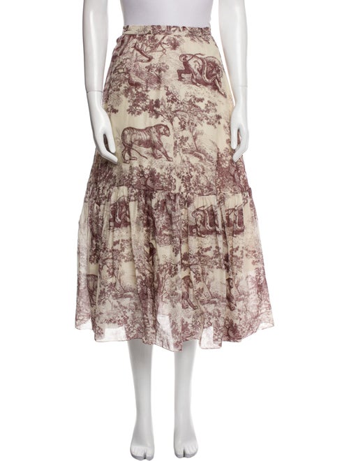 Christian Dior Printed Midi Length Skirt