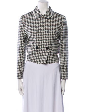 Christian Dior 2022 Houndstooth Print Blazer