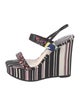 Christian Dior Printed Sequin Embellishments Slingback Sandals