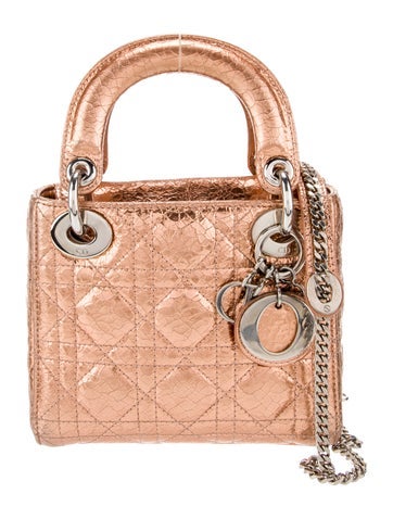 Christian Dior Handle Bags Leather Cannage