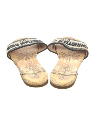 Christian Dior Canvas Printed Slides