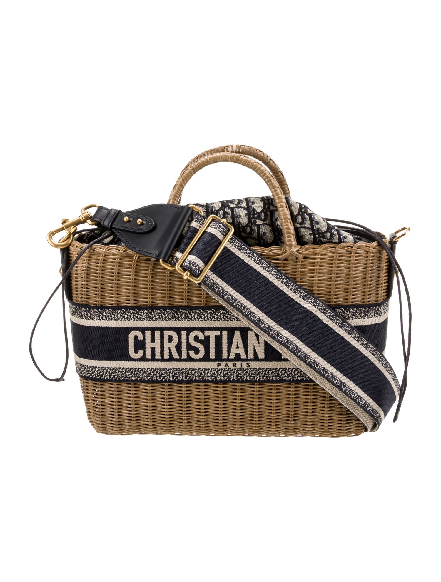 Christian Dior Oblique Jacquard Top Handle Bag
