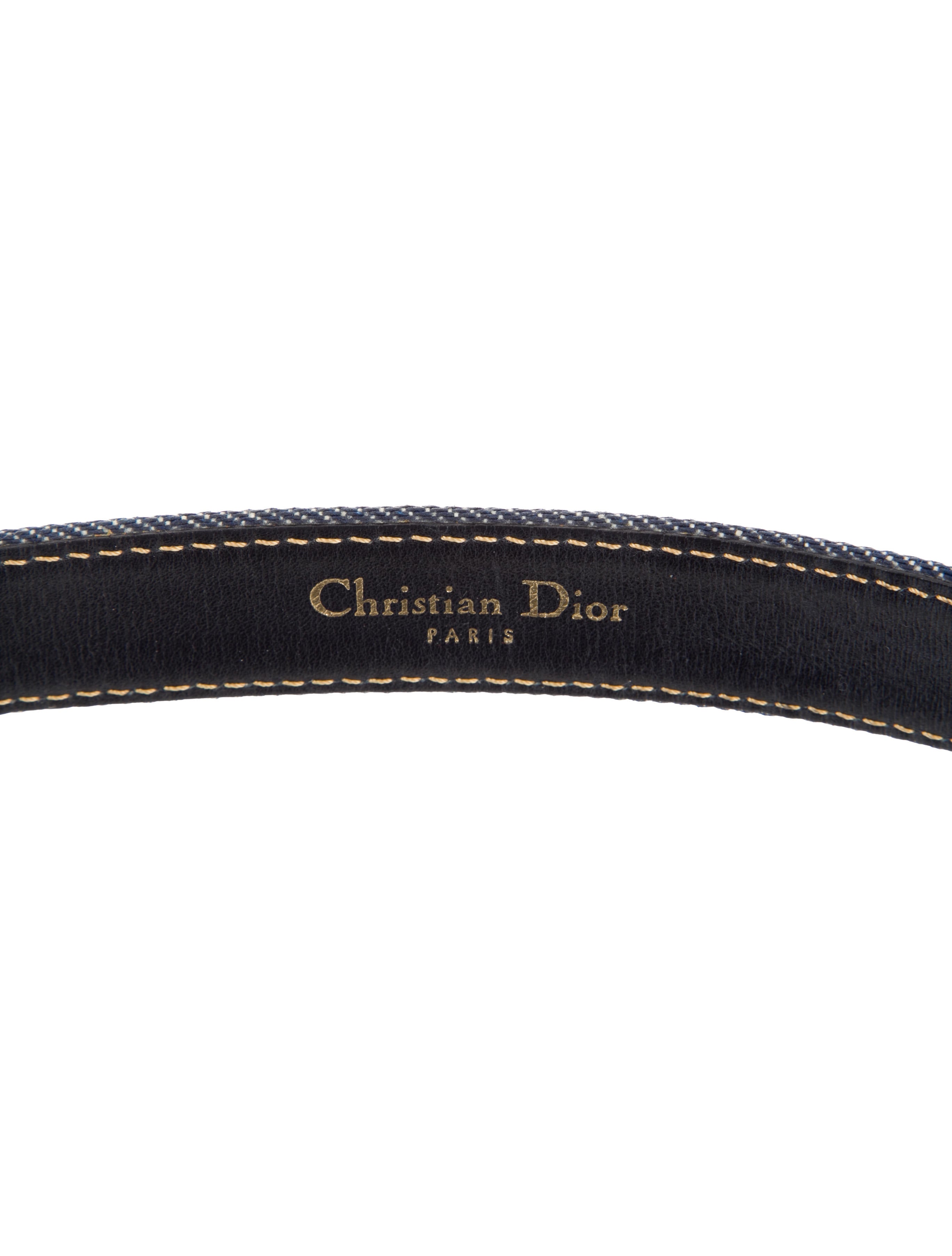 Christian Dior Denim Logo Belt - Blue Belts, Accessories