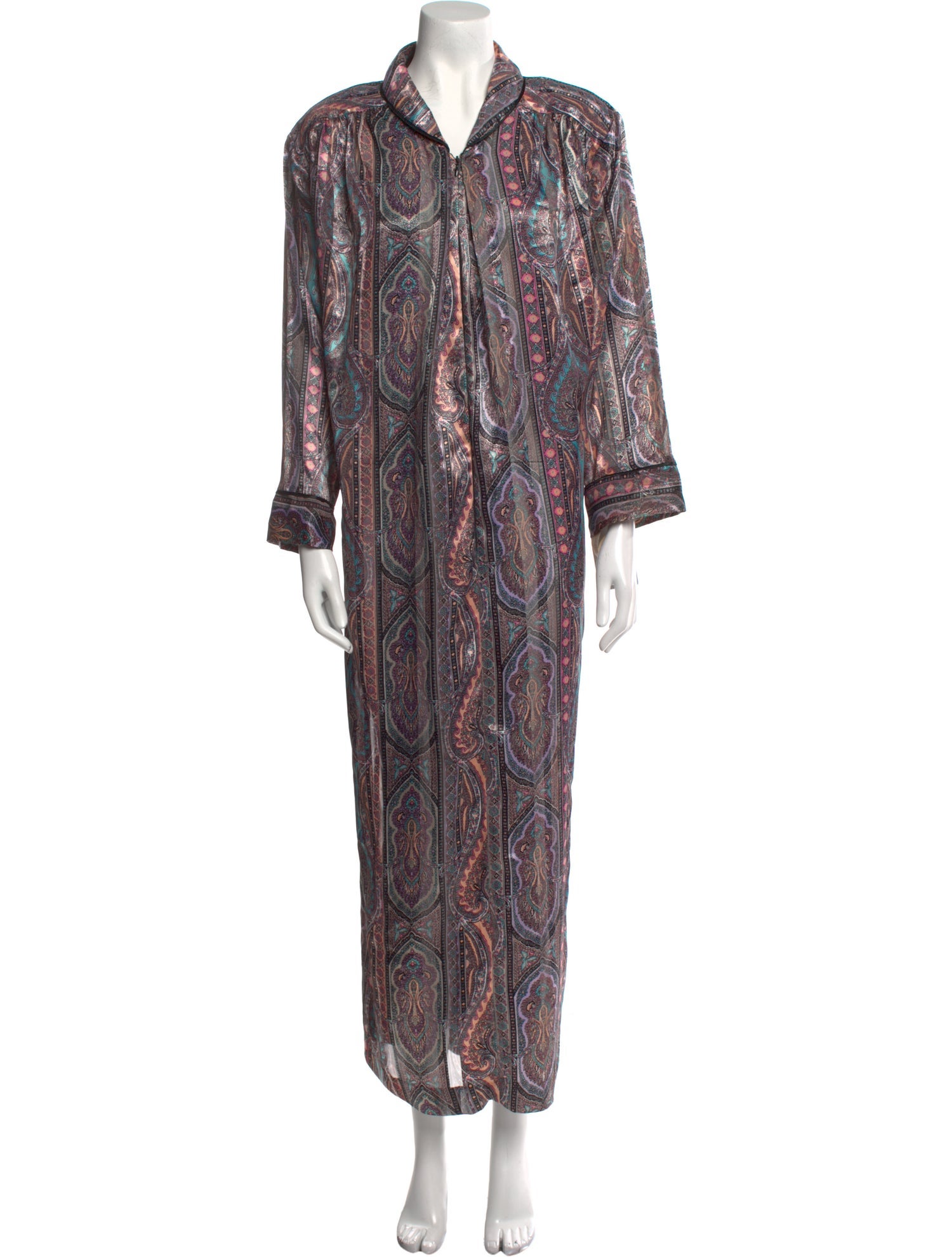 Christian Dior Printed Ruffle Embellishment Nightgown