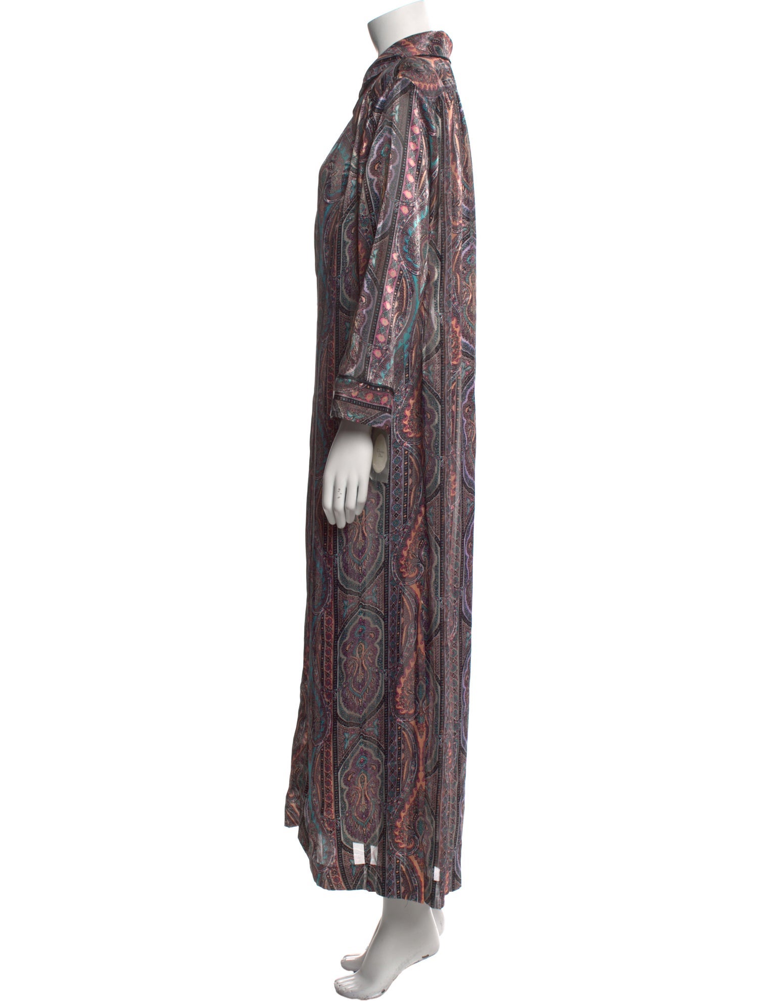 Christian Dior Printed Ruffle Embellishment Nightgown