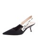 Christian Dior Grosgrain Trim Slingback Pumps