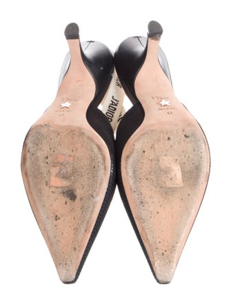 Christian Dior Grosgrain Trim Slingback Pumps