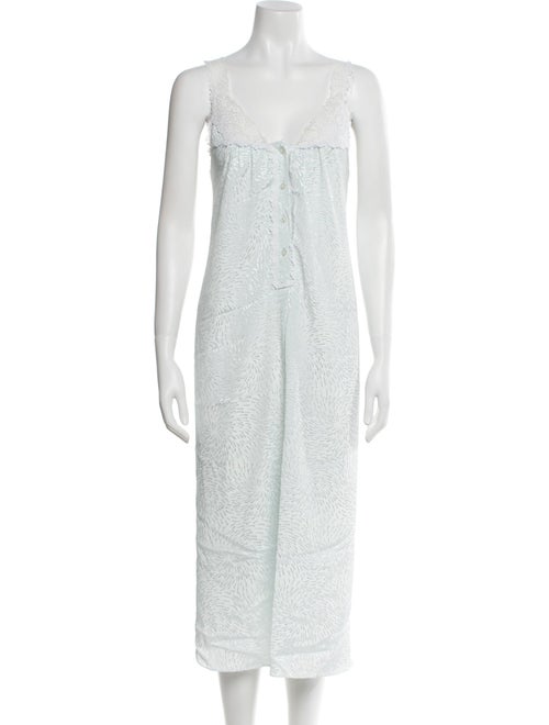 Christian Dior Lace Trim Embellishment Nightgown