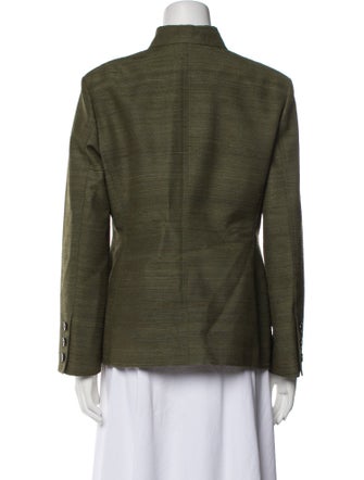 Christian Dior Silk Plaid Print Blazer