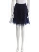 Christian Dior Mesh Accents Knee-Length Skirt