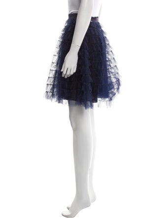 Christian Dior Mesh Accents Knee-Length Skirt