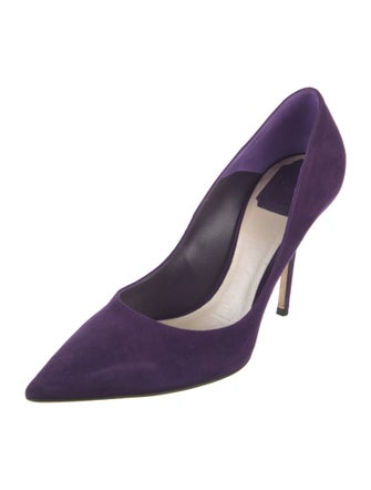 Christian Dior Suede D'Orsay Pumps