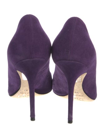 Christian Dior Suede D'Orsay Pumps