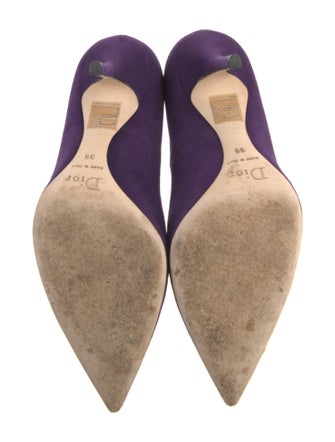 Christian Dior Suede D'Orsay Pumps