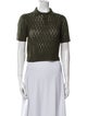 Christian Dior Alpaca Crew Neck Crop Top