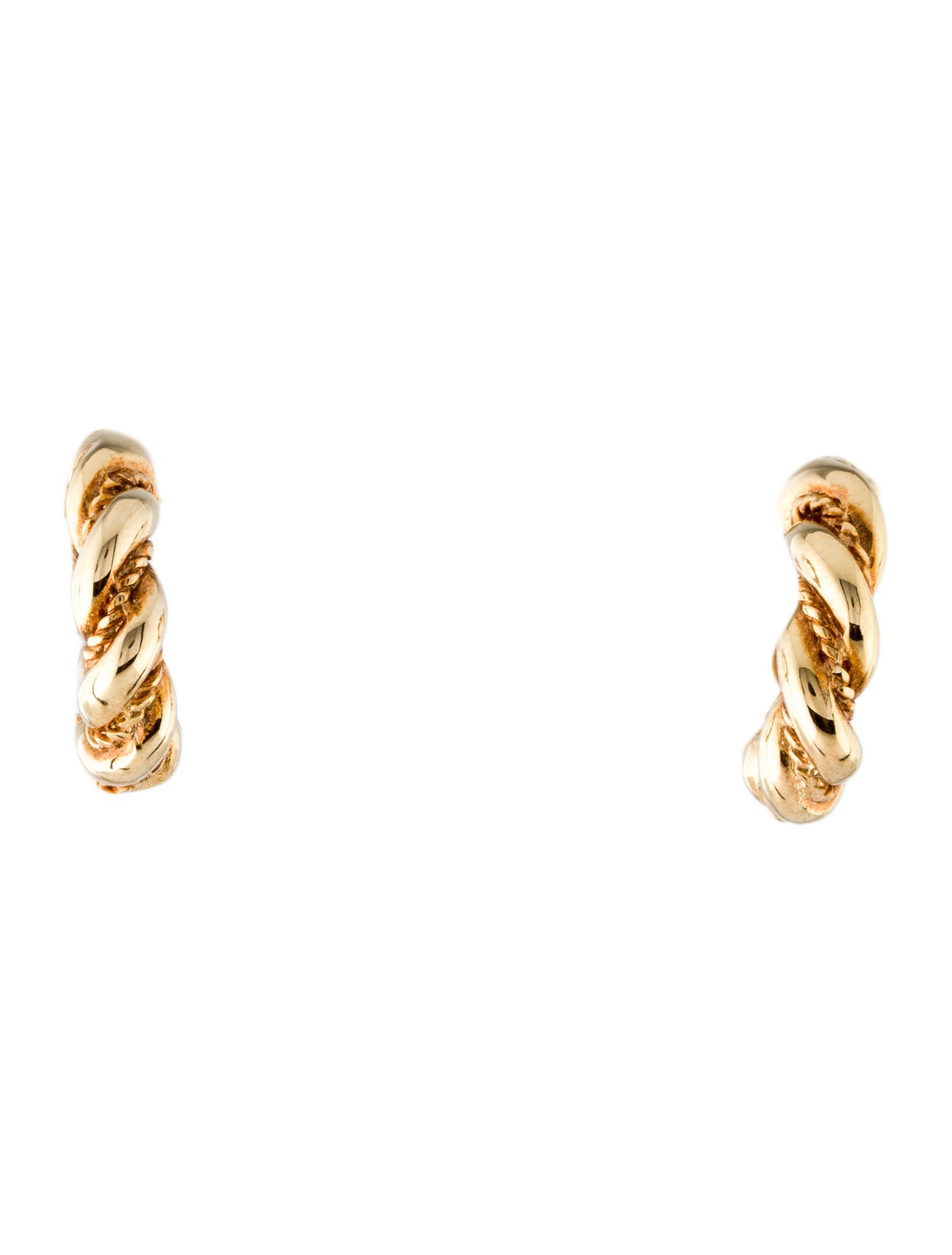 Christian Dior Vintage Rope Hoop Clip-On Earrings