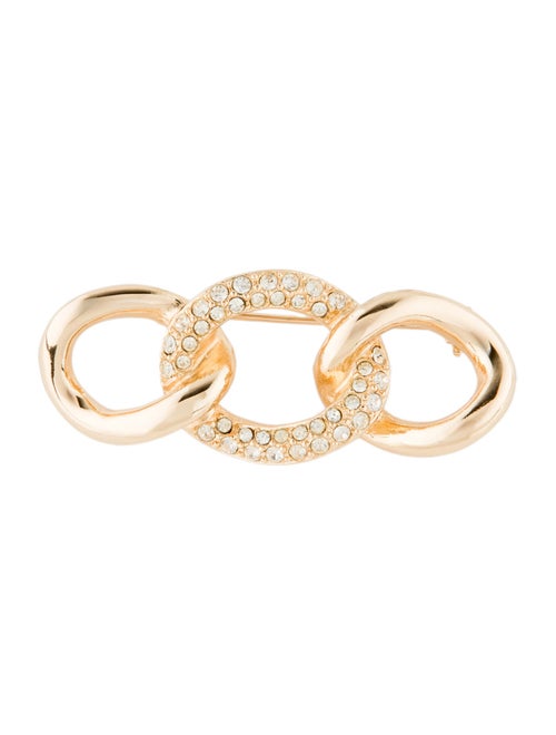 Christian Dior Vintage Crystal Chain Link Brooch