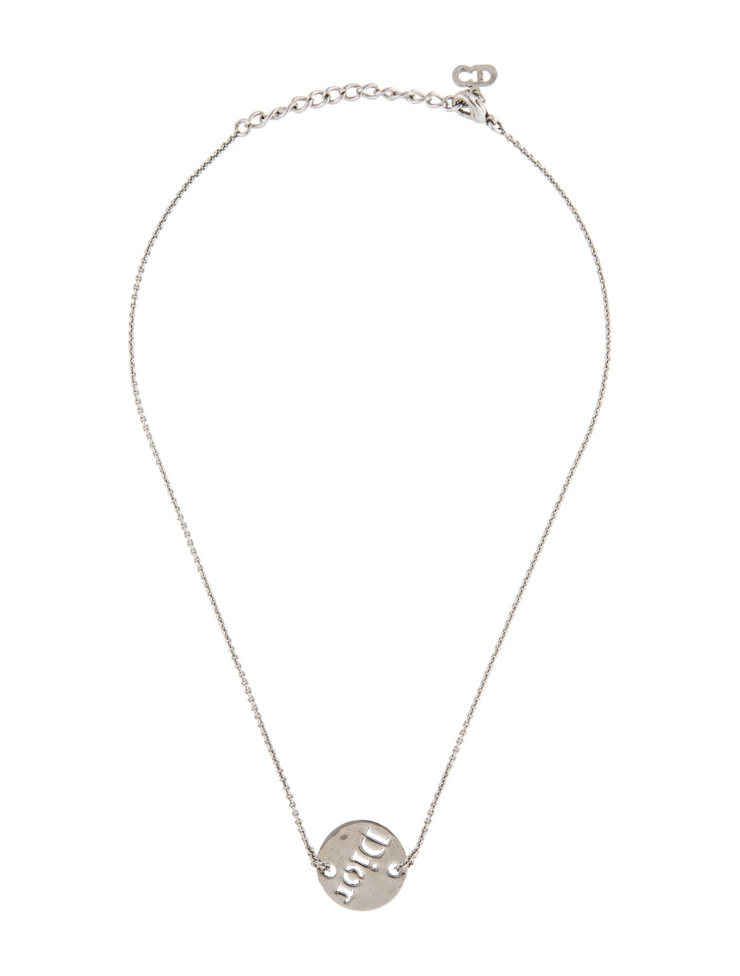 Christian Dior Vintage Logo Pendant Necklace