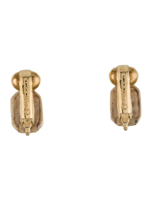 Christian Dior Vintage Crystal Clip-On Earrings